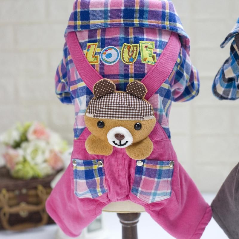 Wholesale Designer Clothes Pet Puppy Dog Denim Four-Legged Autum Pomeranian Dog Clothing Pet Clothes