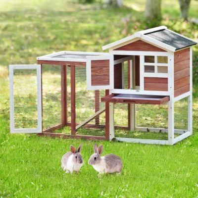 Wooden Rabbit Kennel Warm Outdoor Indoor Wooden Rabbit Cage Rabbit Kennel Rabbit House Pet Villa