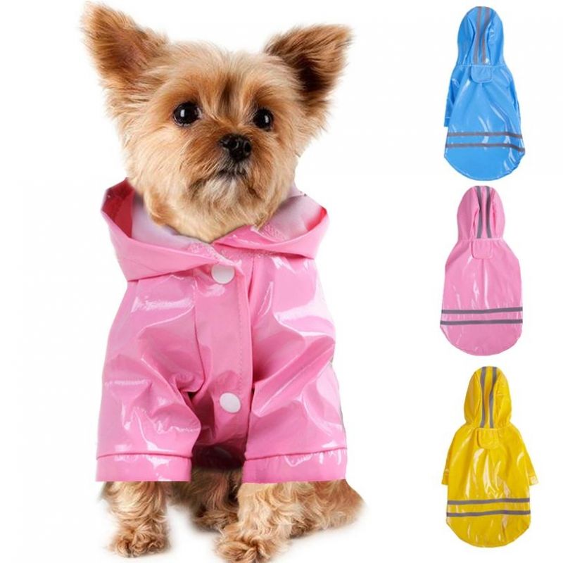 Comfortable Waterproof Safety Pet Reflective Clothes Dog Raincoat