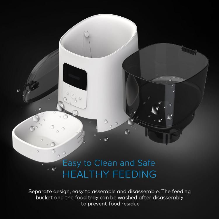 2022 New Smart WiFi Remote Control Pet Feeder Microchip Automatic Dog Pet Bowls Food Feeder with Camera