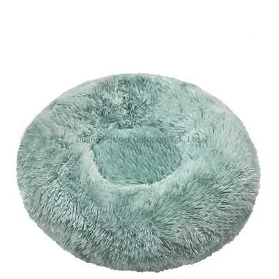 Neworld Amazon Hot Sale Donut Round Pet Bed Soft Plush Wholesale Dog Cat Washable Bed