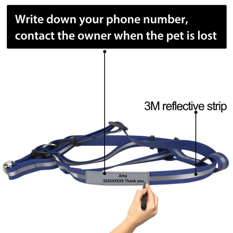 Waterproof Dog Harness Reflective No-Pull Harness Vest for Large Dogs