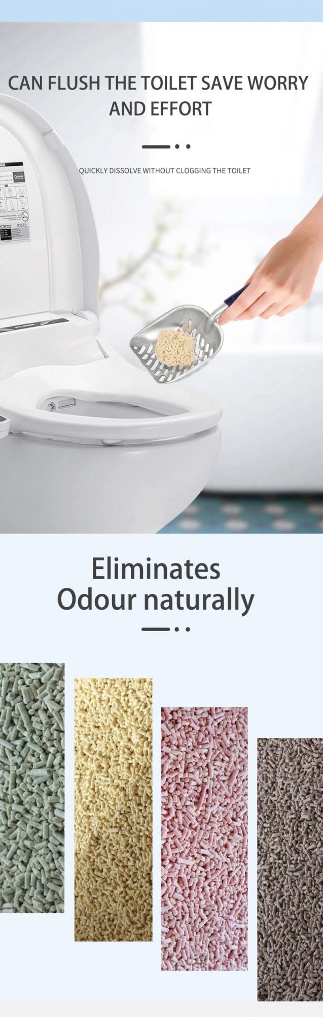 Eco-Friendly Flushable Plant Tofu Cat Sand Pet Products