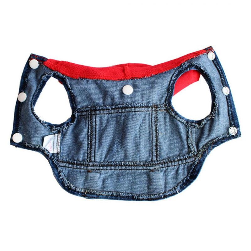 Pet Denim Coat Dog Jeans Jacket Doggie Vest