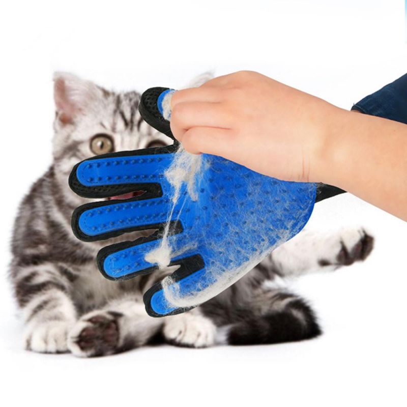 Pet Hair Gloves Pet Cleaning Grooming Glove Dog Cat Hair Removal Silicone Brush Left/Right