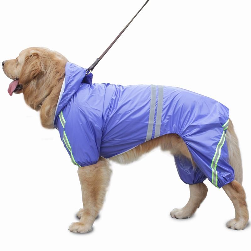 OEM Outdoor Reflective Waterproof Dog Raincoat Pet Rain Coat Clothes