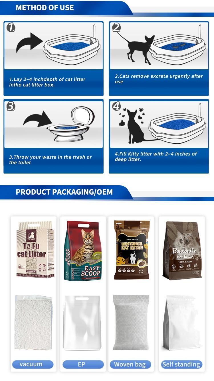 Newest Hot Buy Pet Cat Litter Manufacturer Factory Quick Clumping Cheap Price Kitty Strip Tofu Cat Litter