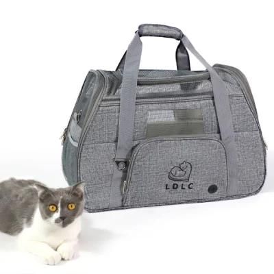 Washable Airline Approved Tote Travel Pet Carrier Bag for Puppy Dogs Soft-Sided Pet Cat Carrier