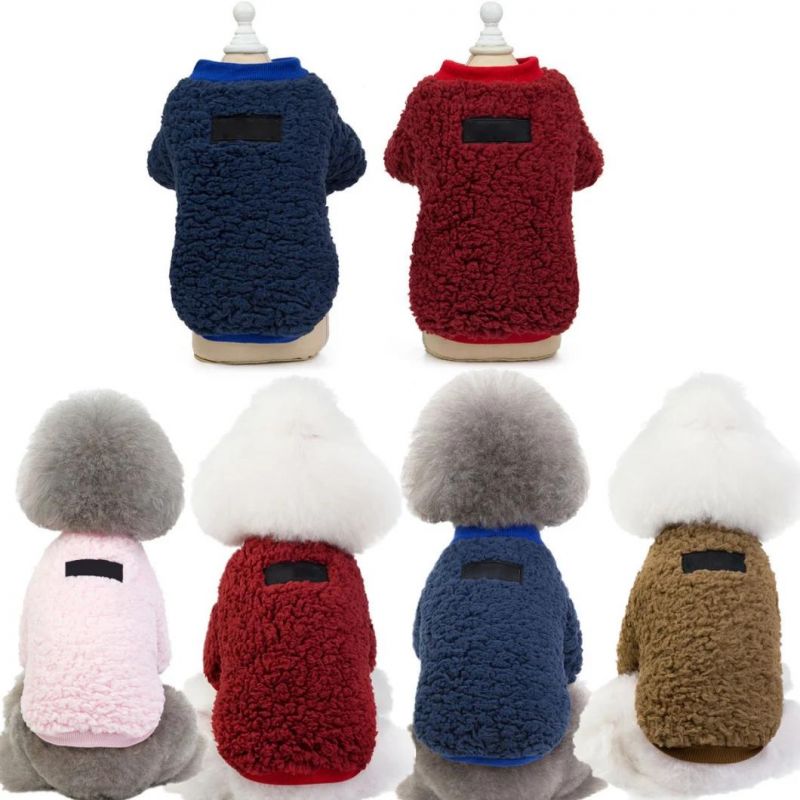 Warm Pet Dogs Clothes Cute Warm Casual Coats with High Collar for Winter and Autumn Puppy Cloth for Pet Dog Puppy Supplies