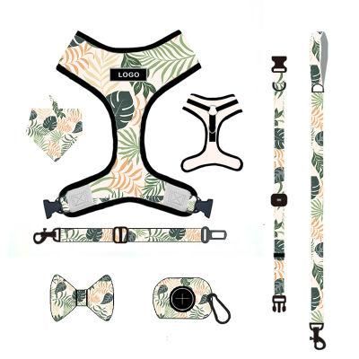 High Quality Pet Supplies Custom Print Dog Harness Belt and Leash Set Dog Accessories/Pet Accessories