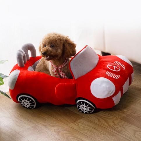 China Manufacturer Wholesale New Design Soft Warm Durable Car Shaped Pet Bed Dog Car Bed