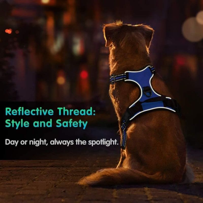 Adjustable Reflective Breathable Oxford Soft Dog Harness