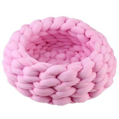 Chunky Knit Pet Bed for Dogs or Cats
