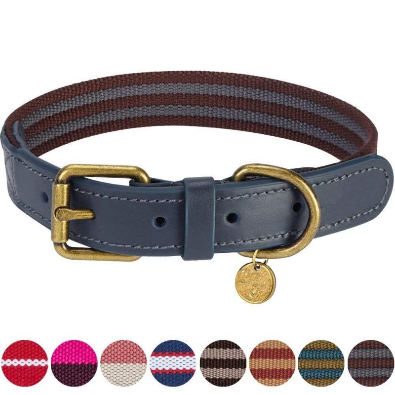 High Quality Round Soft Leather Dog Pet Collar with The Latest Design