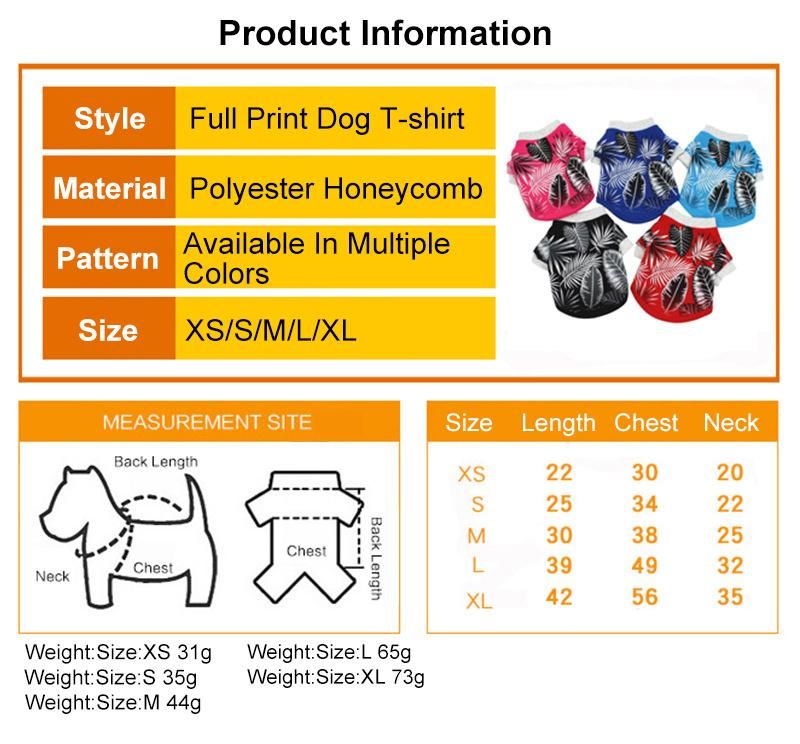 Cheap Spring Summer Vest High Definition Printing Breathable Cool Pet Dog Clothing Apparel