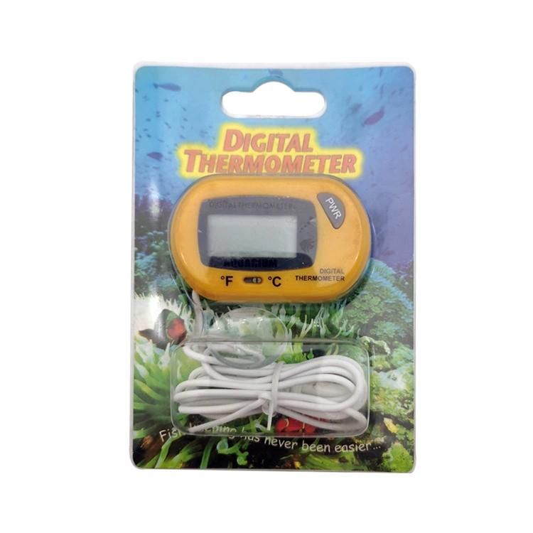 Aquarium Fish Tank Thermometer with Hook Black and Yellow Two Color Options