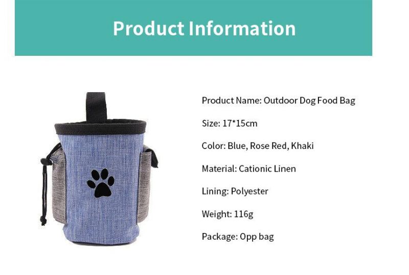 Hot Sale Oxford Puzzle Taining Feeding Poop Bag Pet Dog Taining Bag