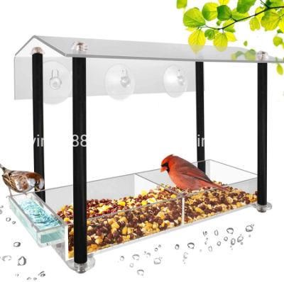 Wholesale Hanging Fashion Clear Acrylic Bird Water Feeder