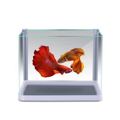 Yee Water Small Large Light Wall Pond Betta Aquarium Accessories 3 in 1 Glass Mini Fish Tank