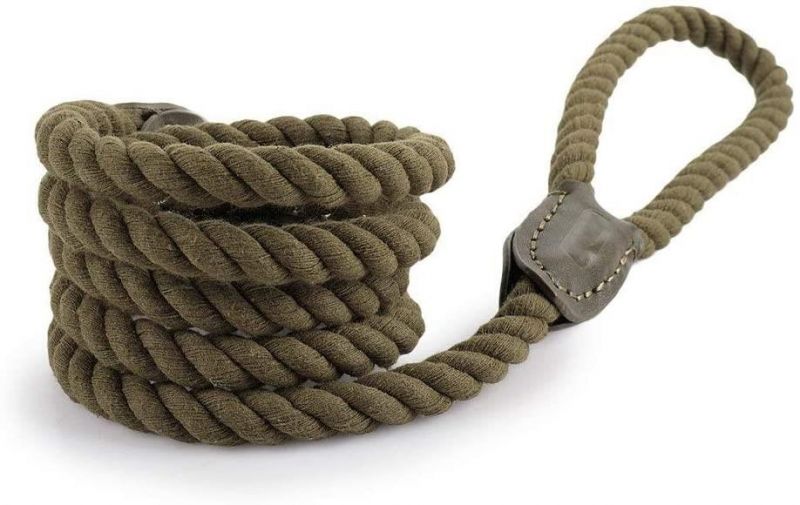 Soft & Durable Cotton Dog Leash with Strong Locking Carabiner