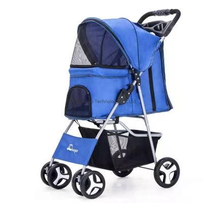 Wholesale Luxury Pet Stroller Dog Carrier 4 Wheels Pet Dog Stroller for Travel