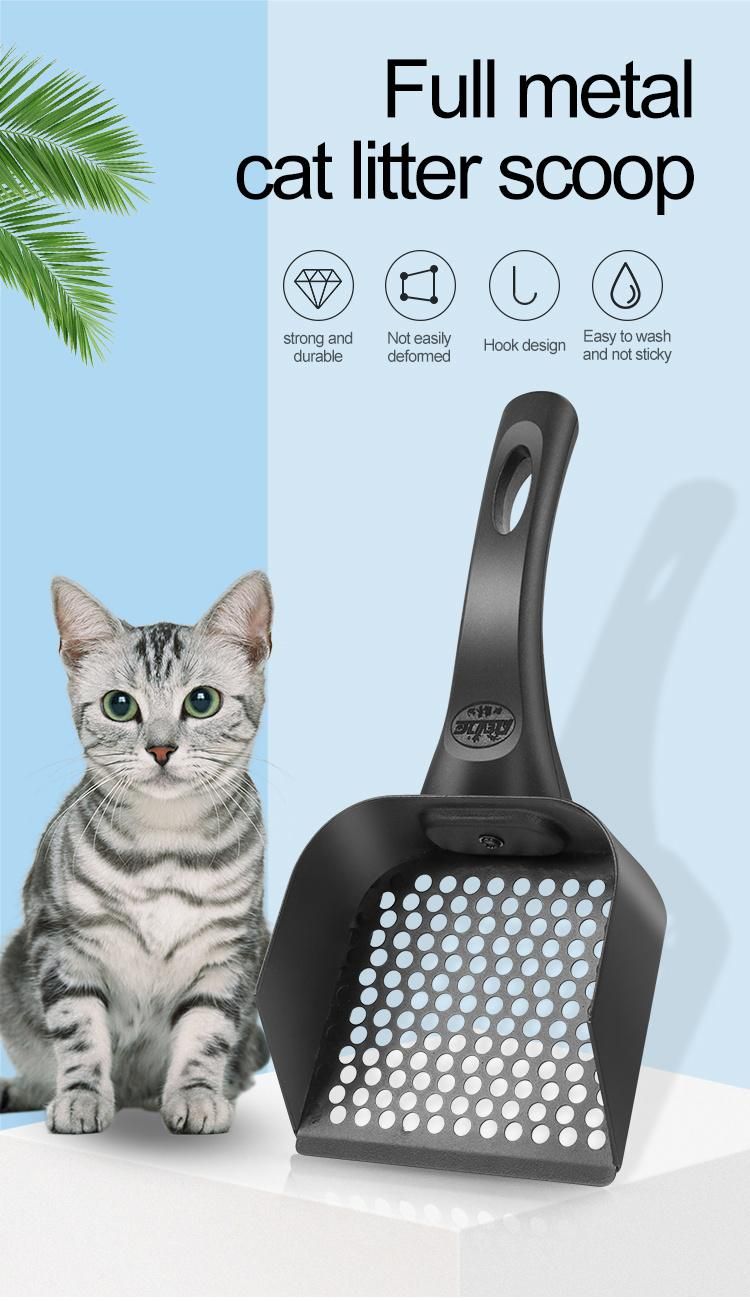 Pet Cleaning Products High Quality Environmentally Friendly Stainless Steel Cat Poop Shovels Cat Litter Shovel
