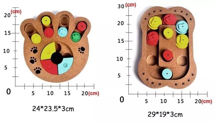 Smart Dog Wooden Training Feeder Puzzle Interactive Toy