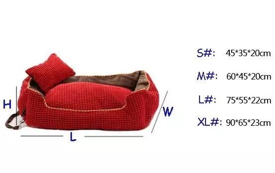 Wholesale Luxury and Washable Pet Bed Soft Pillow Set