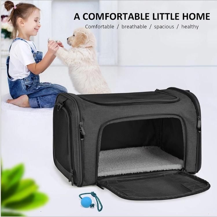 Amazon Hot Sale Pet Carrier Airline Approved Small Dog Carrier Soft Sided Collapsible Portable Travel Dog Carrier Bag