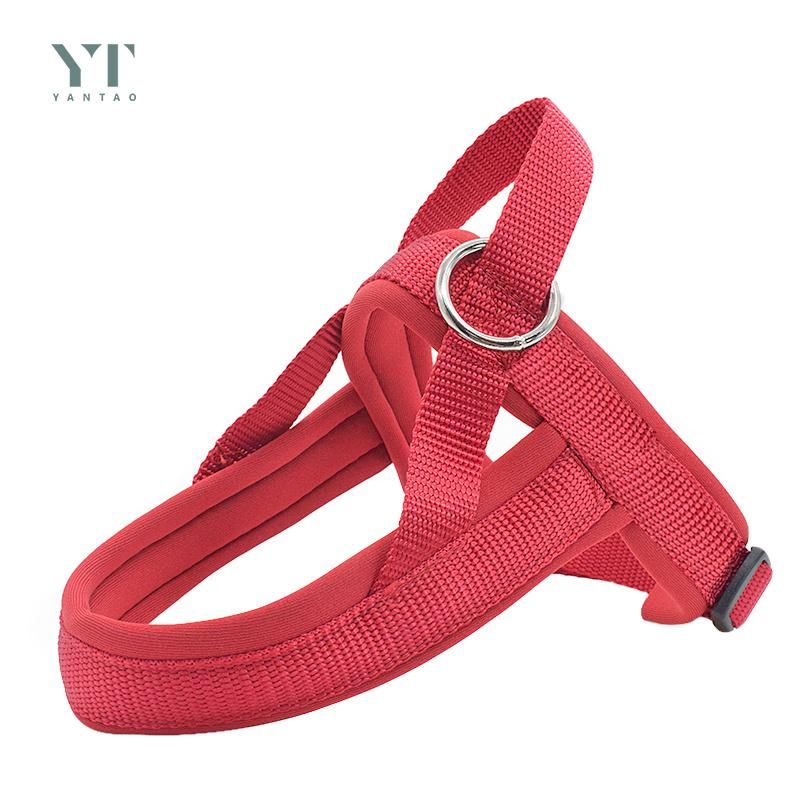 Custom High Quality Reflective Nylon Soft Pink Neoprene Padded Quick Fit Dog Harness for Walking