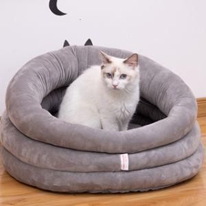 Direct Factory Price Pink Round Waterproof Trilayer Nest Pet Bed