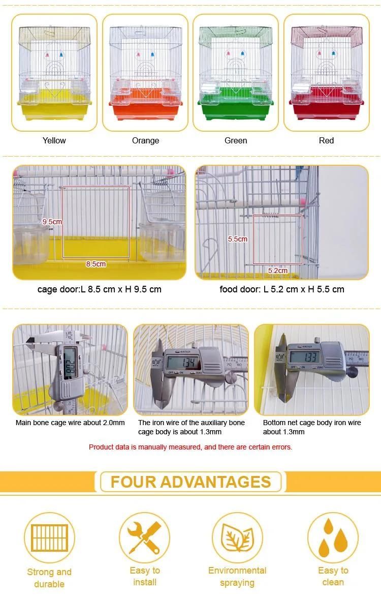 Customize OEM ODM Love Birds Plastic Tray Parrot Bird Cages