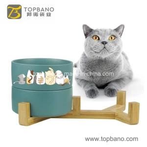 Pet Bowl Ceramic Dogs Ceramic Bowl Wholesale Pet Feeder Bowl Rounded Dog Bowl Luxury Ceramic Pet Bowl -Topbano