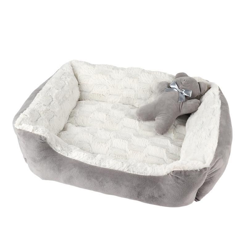 Comfortable Rectangle Anti-Slip Soft Cushion Cat Dog Accessories Pet Bed