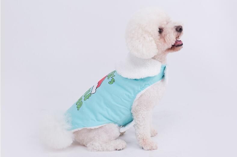 Warm Fleece Jacket Waterproof Windproof Dog Vest with Furry