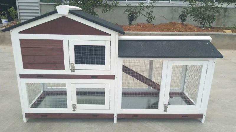 Durable Outdoor Fir Wood Rabbit Hutch for Sale