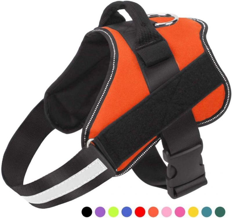 No-Pull Reflective Breathable Adjustable Pet Vest with Handle for Outdoor Walking