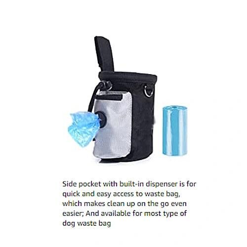 Dog Treat Bag, Dog Training Bag with Poo Bag Dispenser & Adjustable Easily Carries Pet Toys