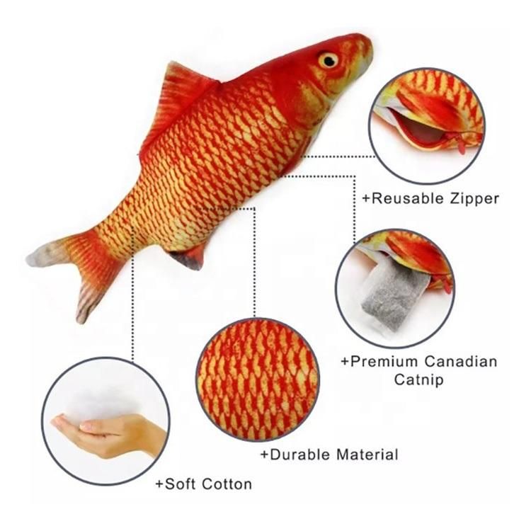Pet Products Catnip Fish Toys for Cats Dogs Playing Chewing