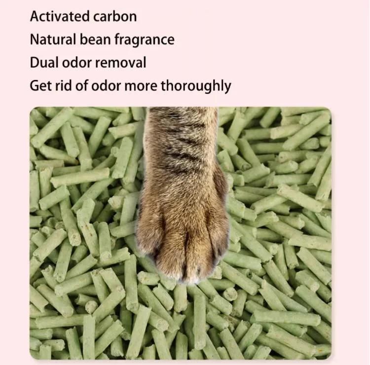 Hot Sale Natural Quickly Clumping White Pea Tofu Cat Litter Factory