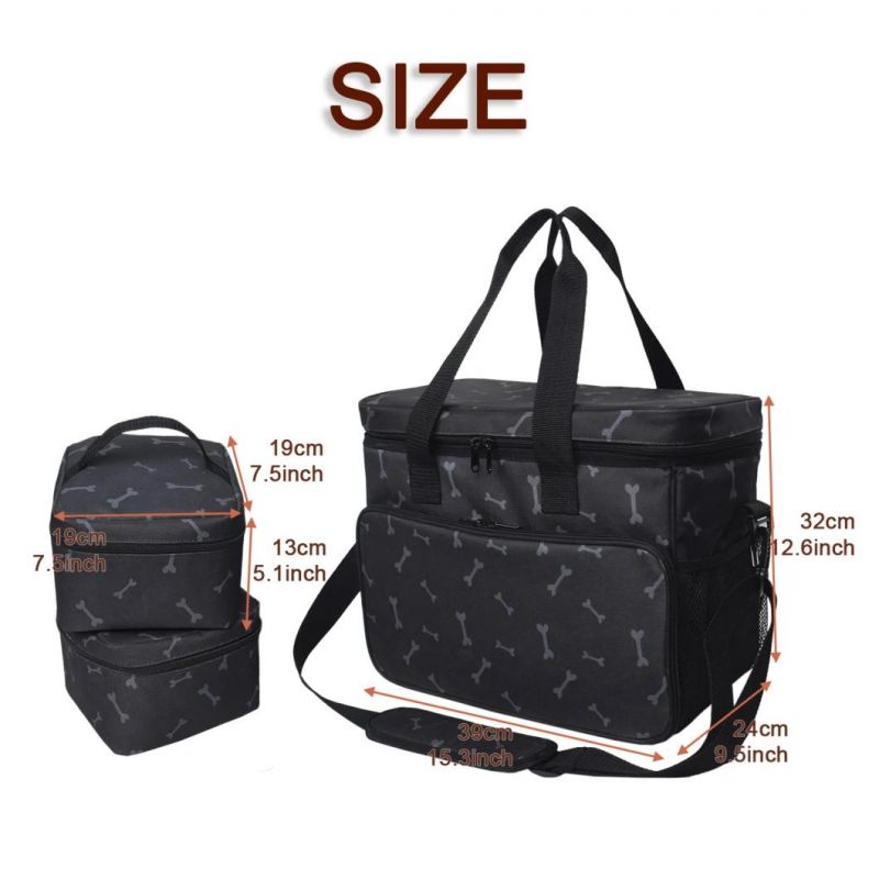 Outdoor Portable Travelling Cat Dog Pet Printed Food Carrier Bag