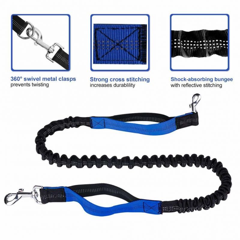 Dual-Handle Adjustable Waist Belt Hands-Free Dog Leash
