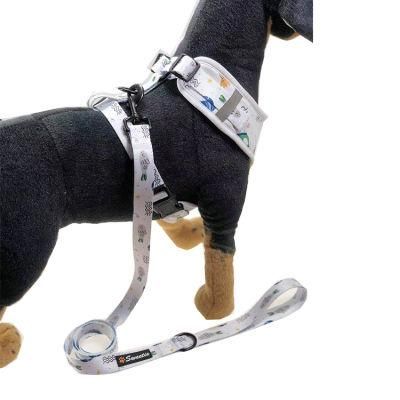 Custom Designer Heavy Duty Luxury Reflective No Pull Soft Pet Harness Vest Cat Pet Dog Harness Leash Dog Harness Set