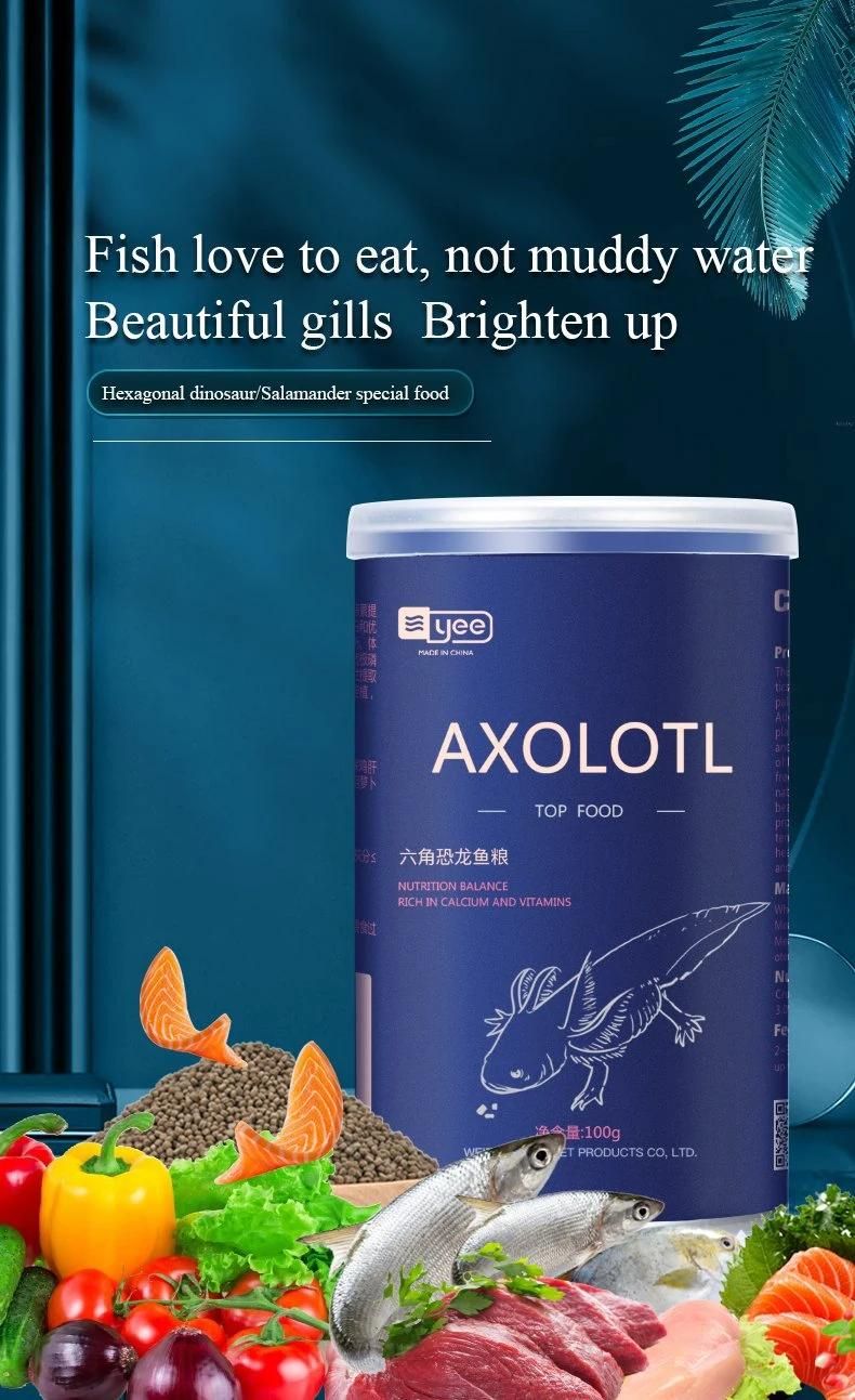 Yee High Quality Salamander Feed Hexagonal Dinosaur Fish Food