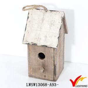 Farm Rope Hanging Small Recycle Wood Craft Bird House