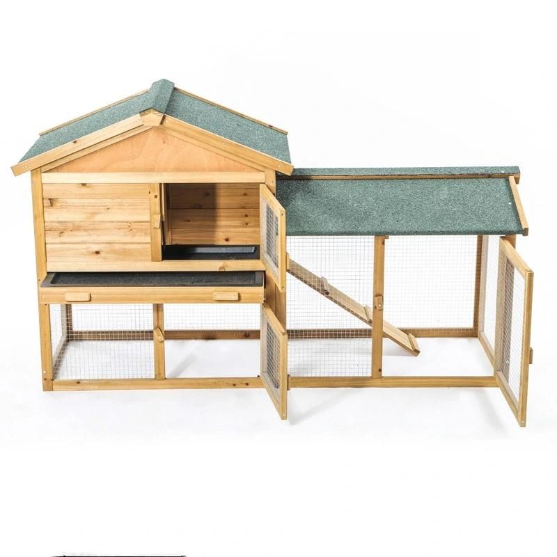 Zosia Small Rabbit Hutch Made of Fir Chicken Cage Dog House Ramp 0211