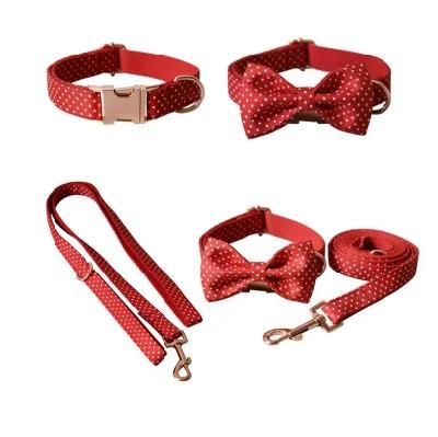Red DOT Sweet Soft Dog Collar Pet Product