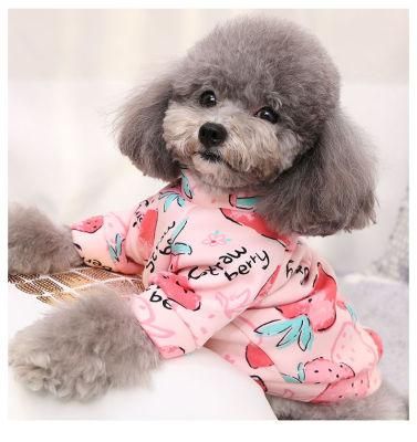 Wholesale Dog Autumn Winter Cartoon Two-Legged Clothing Puppy Celebrity Design Teddy Poodle Color