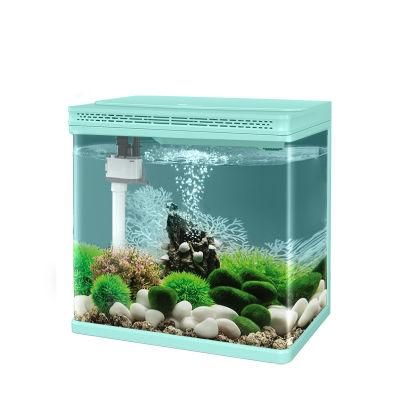 Yee Desktop Mini Aquarium Decoration Hot Bending Glass Fish Tank