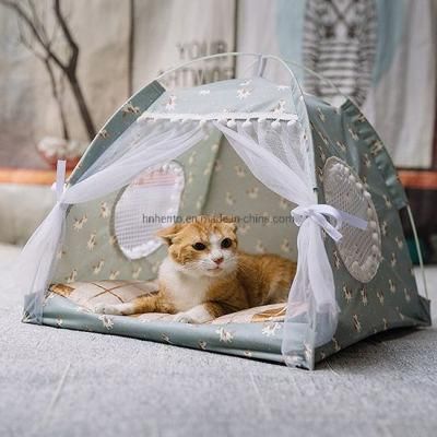 Summer New Small Pet Tent Bedremovable Durable Fabric Cat Tent Pet Tent